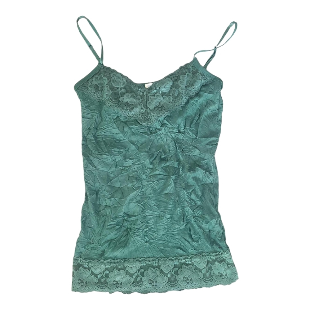 Y2k emerald green cami